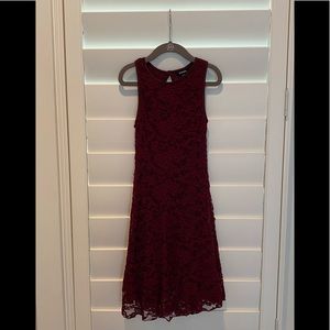 Zunie Maroon Lace Dress